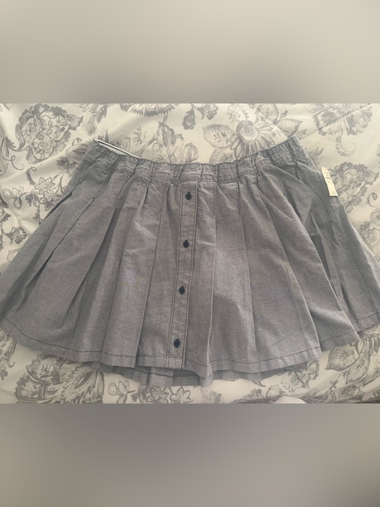 Offline Pants - Women's Gray Pleated Button-Front Skort with Elastic Waist
